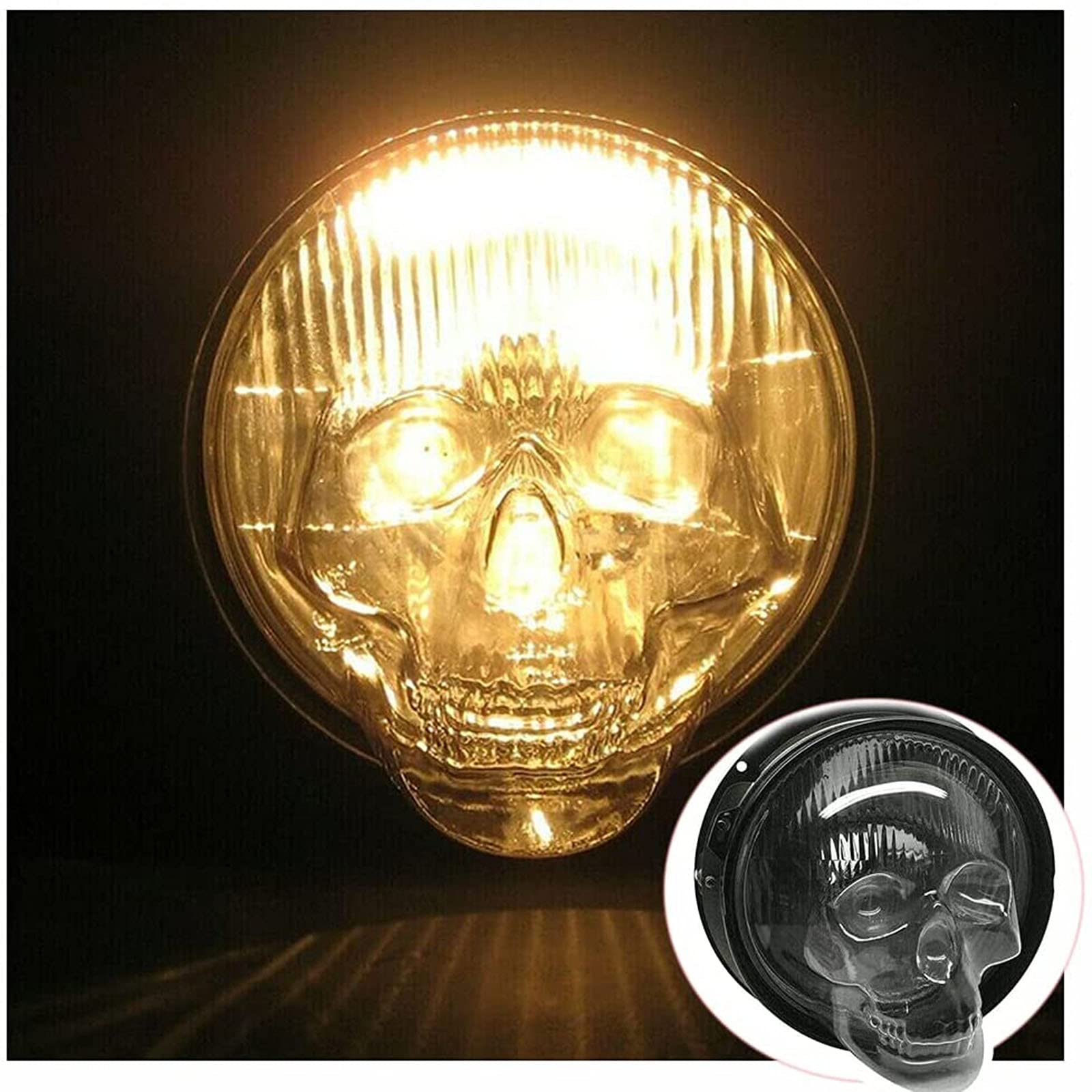 Skull Headlight Covers for Cars & Motorcycles - 2PCs Black Decorative Protection Lampshades | Durable Car & Truck Accessories for Halloween, Themed Parties & Custom Vehicle Styling