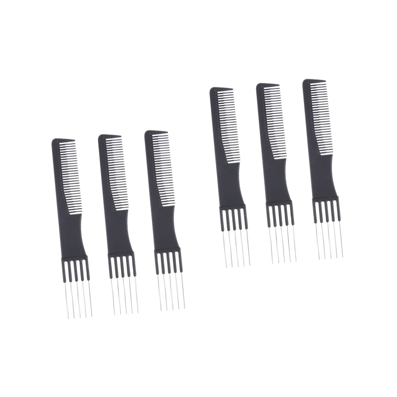 Beaupretty 6-Piece Professional Hair Comb Set - Anti-Static Hair Styling Combs for Cutting, Brushing & Styling - Includes Hair Clips, Fork Comb & Back Comb - Perfect for Salon Stylists & Home Hairstyling