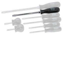 6-Inch Slotted Screwdriver - Durable Black Handle for Home Repair, DIY Projects & Professional Use