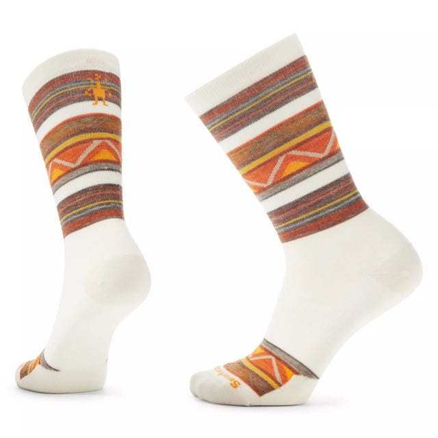 Everyday Zig Zag Valley Crew Socks for Men & Women - Comfortable Cotton Casual Socks for Work, Hiking, and Daily Wear