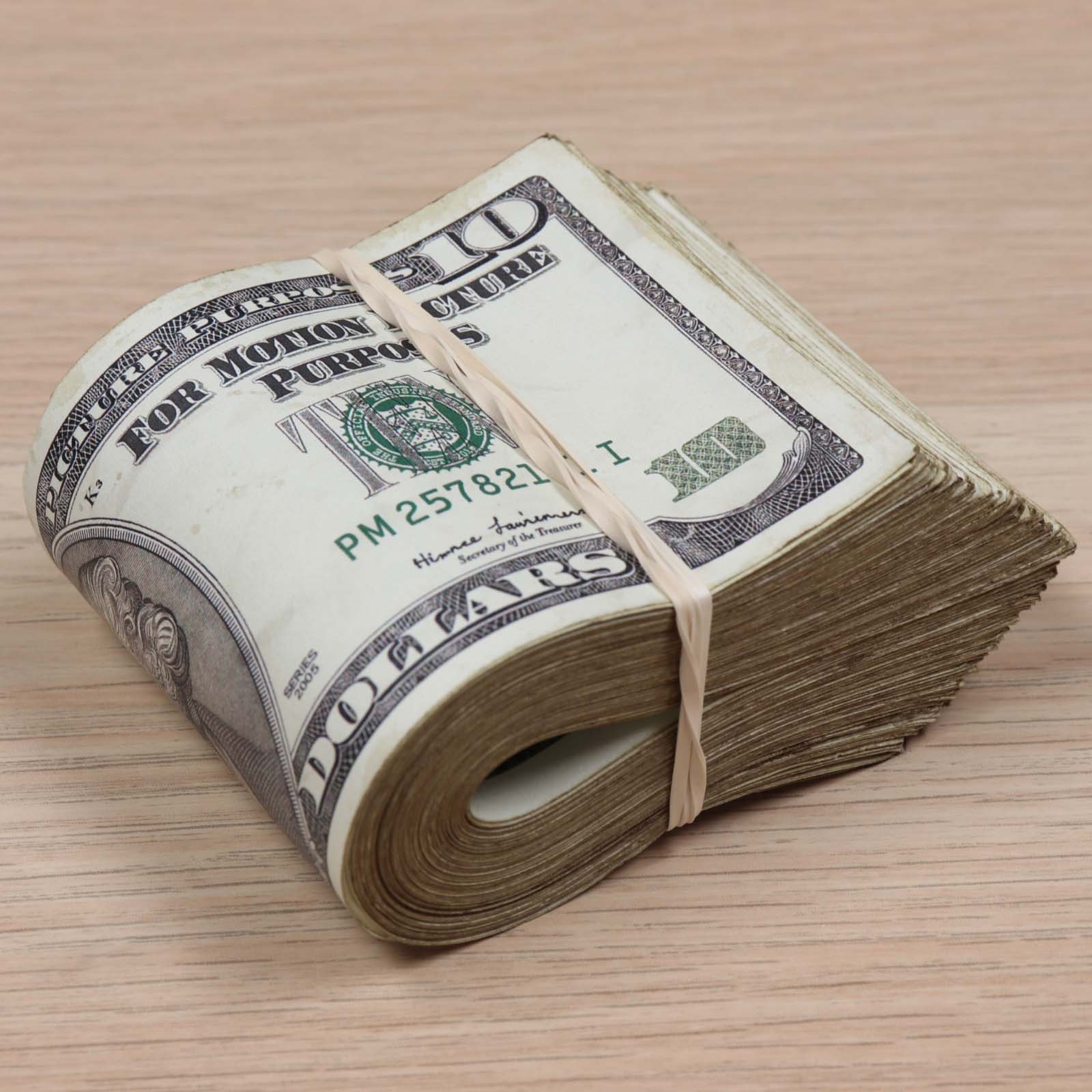 RealAged™ Full Print 2000 Series Band - Premium Quality $1000 Bill Replica for Collectors & Movie Props | Perfect for Gag Gifts, Educational Use & Film Productions