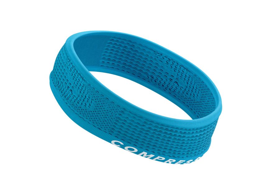 Compressport Unisex Thin Headband ON/OFF - Sweat-Wicking Sports Headband for Running, Cycling & Workouts - Hawaiian Ocean Print - Lightweight & Breathable for Active Lifestyles