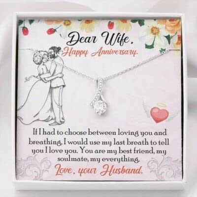 Customized Wife Necklace - Love Knot Gift for Anniversary & Special Occasions