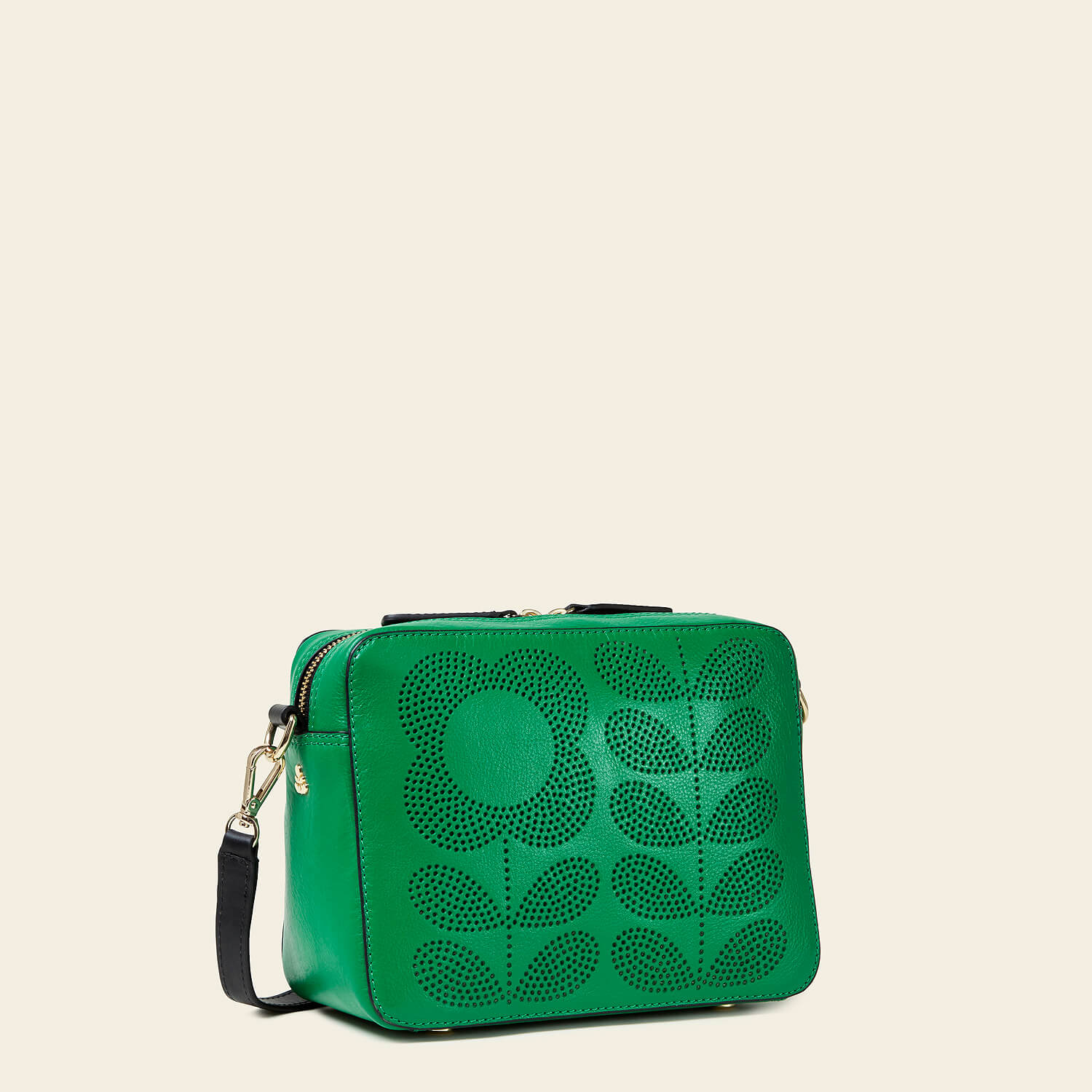 Minola Crossbody Bag with Punched Tall Flower Design in Green - Stylish & Trendy Purse for Women, Perfect for Everyday Use, Shopping, and Travel
