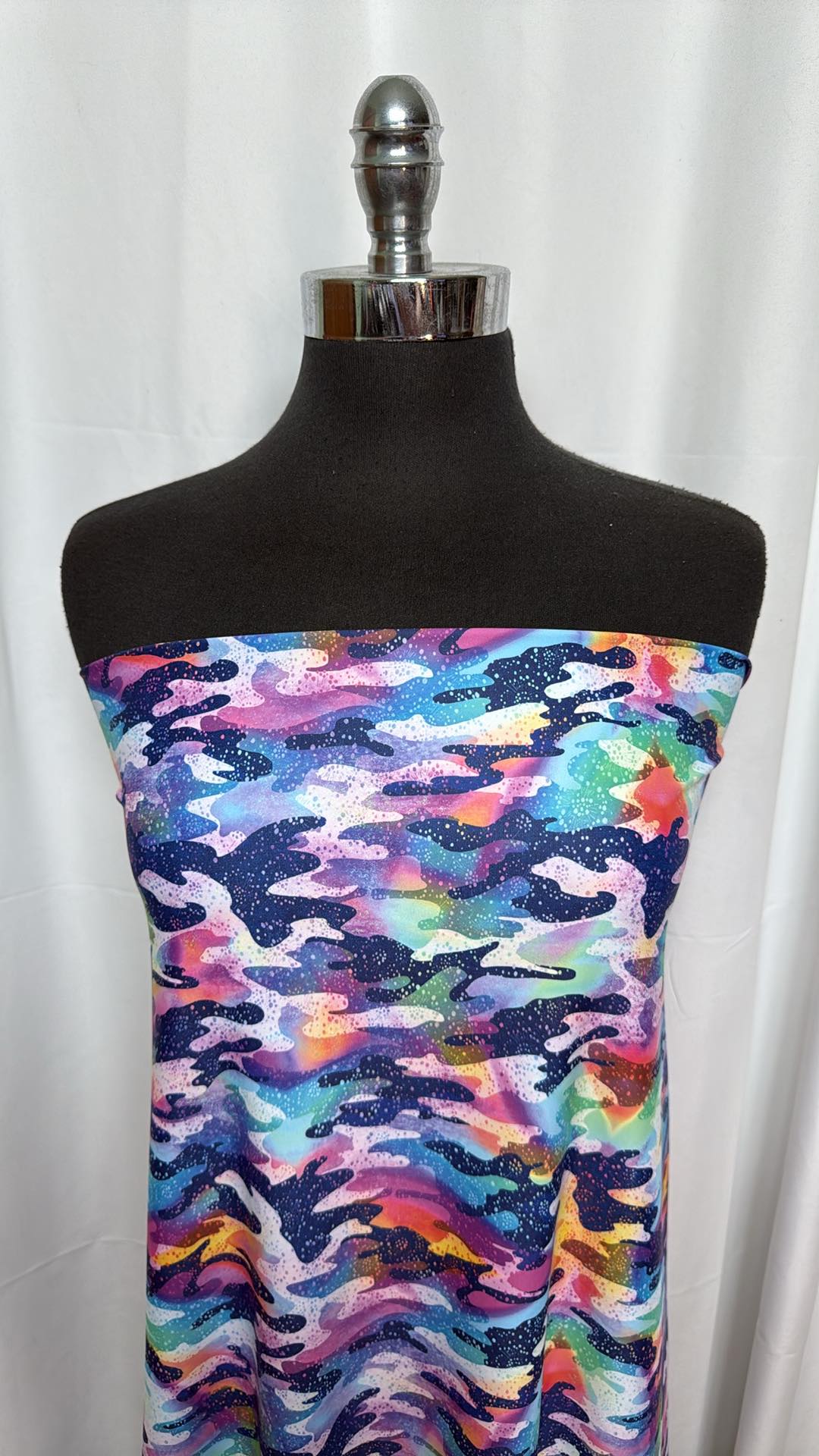 Glitter Look Multi Camo 88/12 Poly Spandex Performance Fabric - 2 Yard Cut for Dance Costumes, Activewear & DIY Fashion Projects