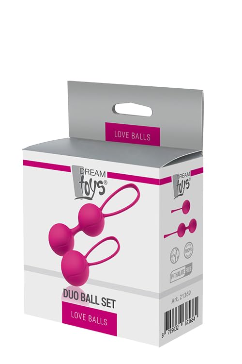 Dream Toys Essentials Duo Ball Set - Pink Exercise & Massage Balls for Yoga, Fitness, and Stress Relief - Perfect for Home Workouts & Physical Therapy