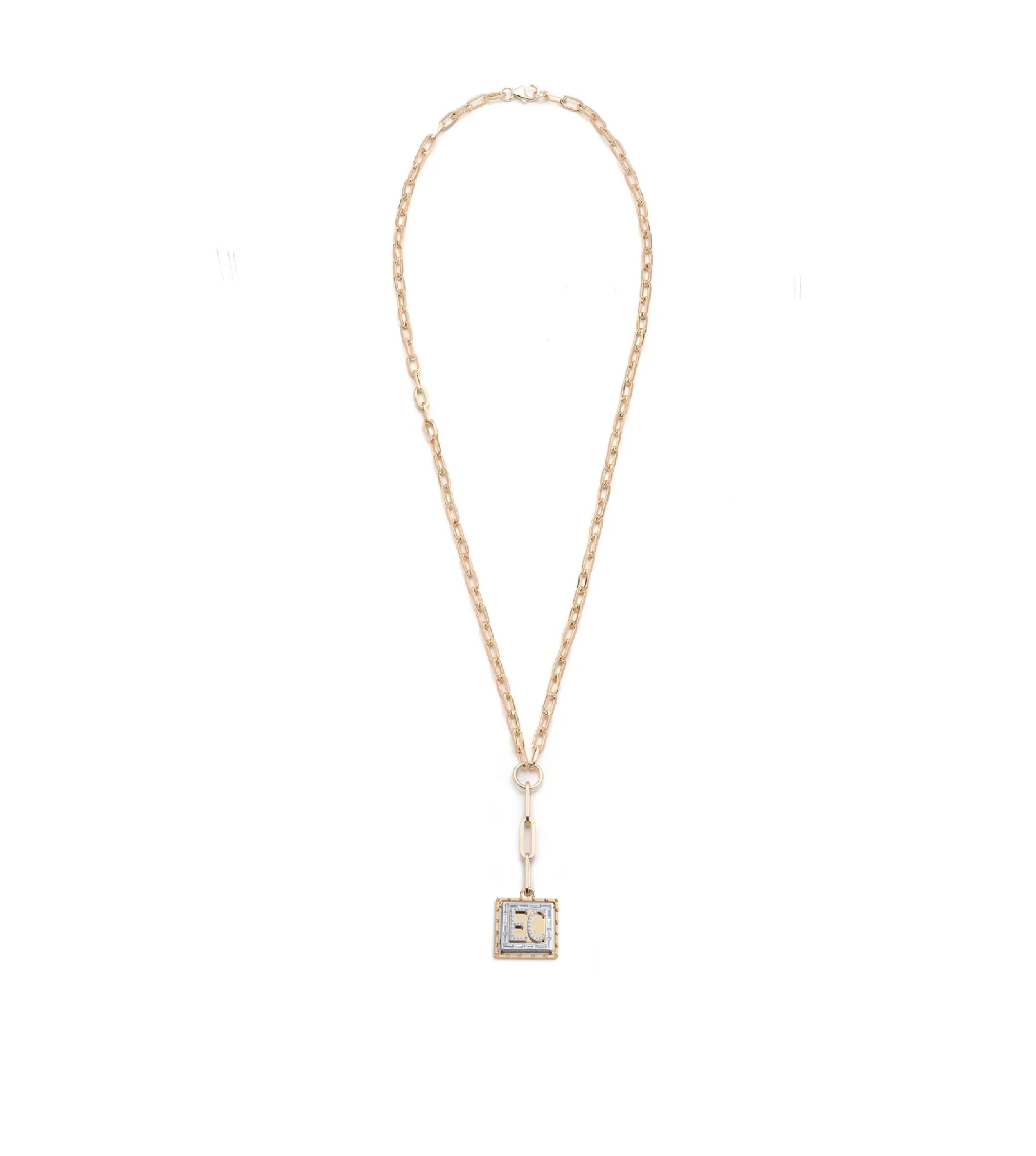 Lovestruck Diamond Clip Chain Necklace - Custom Pierced & Refined Jewelry for Women - Perfect for Valentine's Day, Anniversary & Special Occasion Gifts
