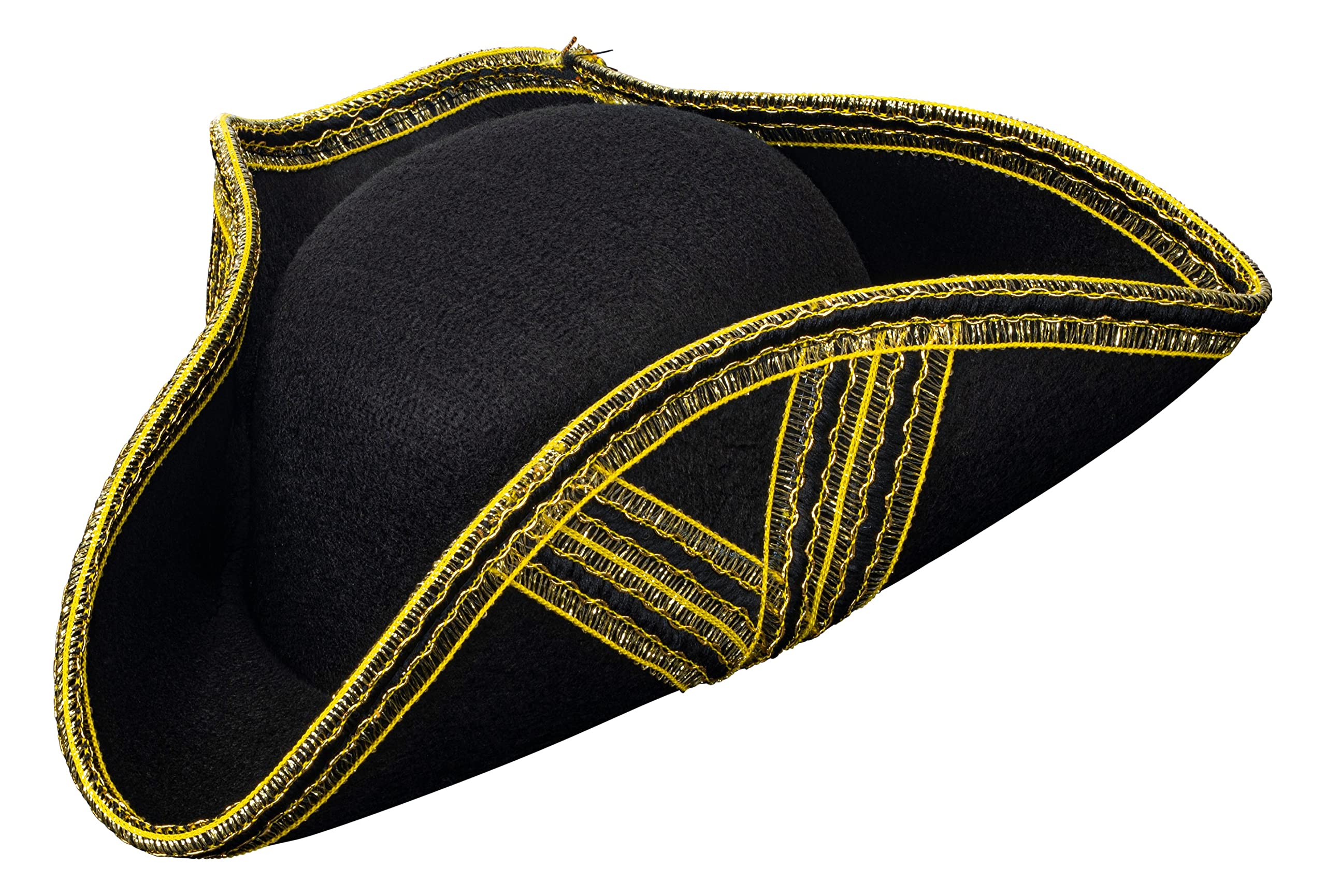 Authentic Tricorn Hat for Adults - Colonial Pirate Costume Hat for Men | Perfect for Historical Reenactments, Halloween & Cosplay
