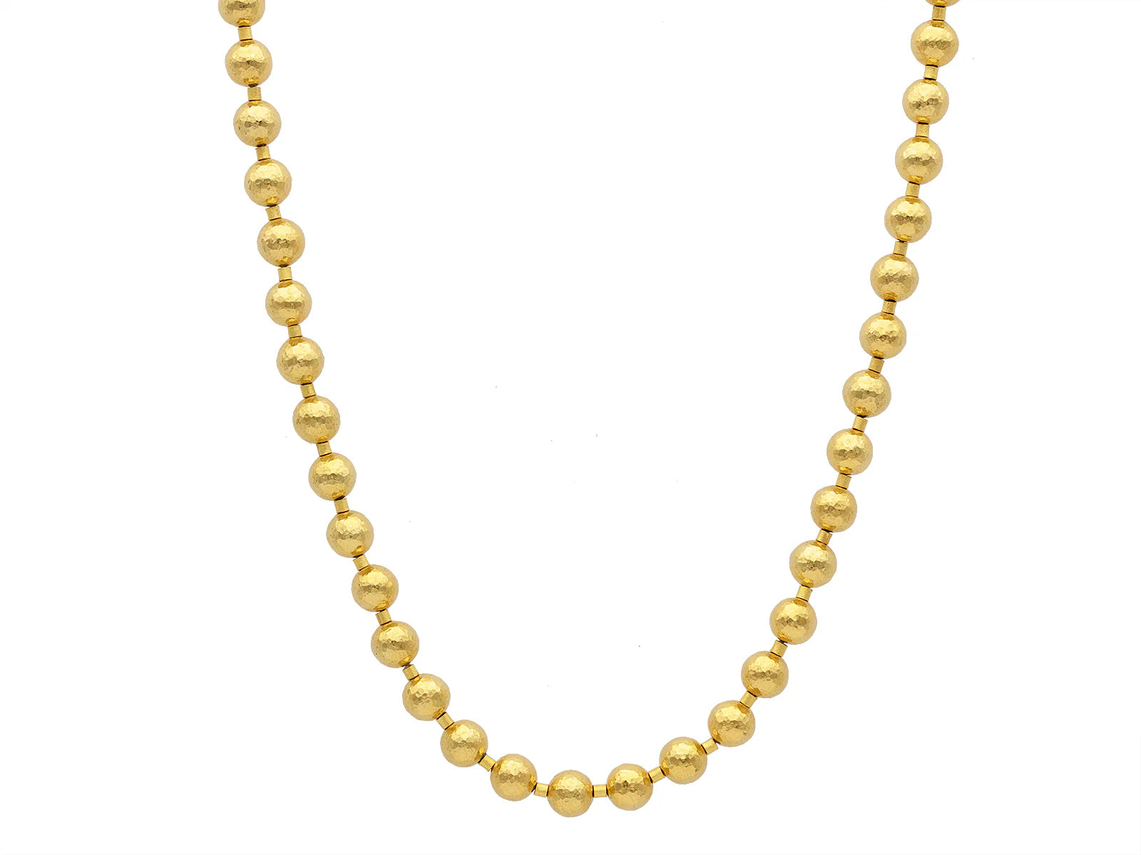 Gurhan Hammered Gold Ball Necklace - 18K Solid Gold Minimalist Pendant for Women | Perfect for Everyday Wear, Gifts & Special Occasions
