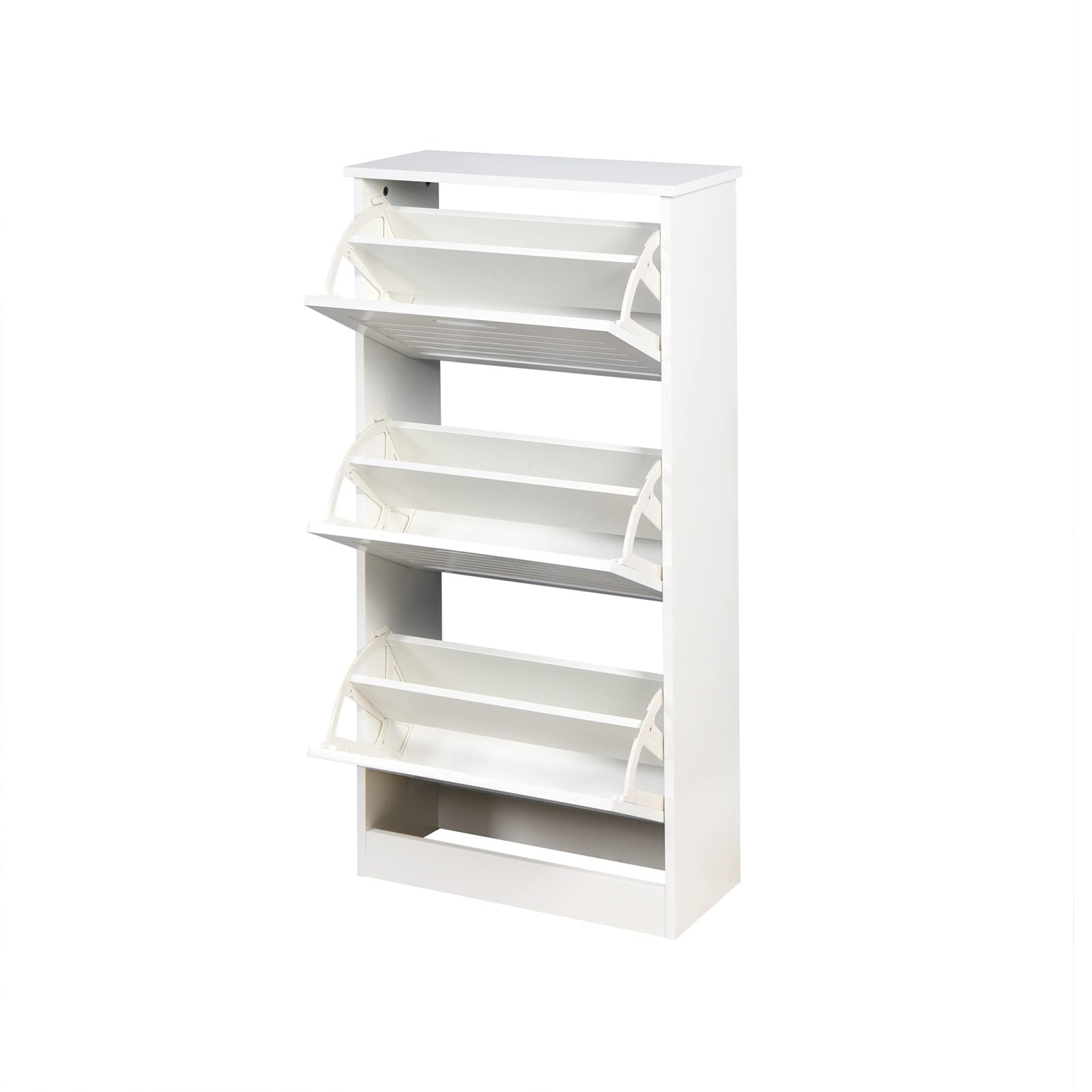 3-Door Shoe Cabinet with Drawers - Space-Saving Entryway Storage for Small Spaces