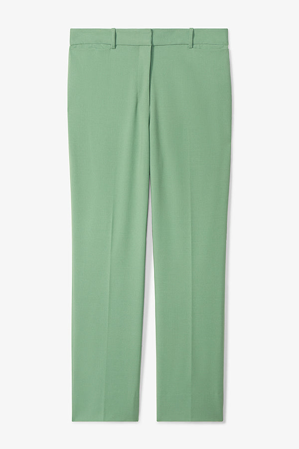 Smith Straight Trouser Washable Wool Twill Pants - Parisian Green | Classic Office Wear & Smart Casual Outfits for Men