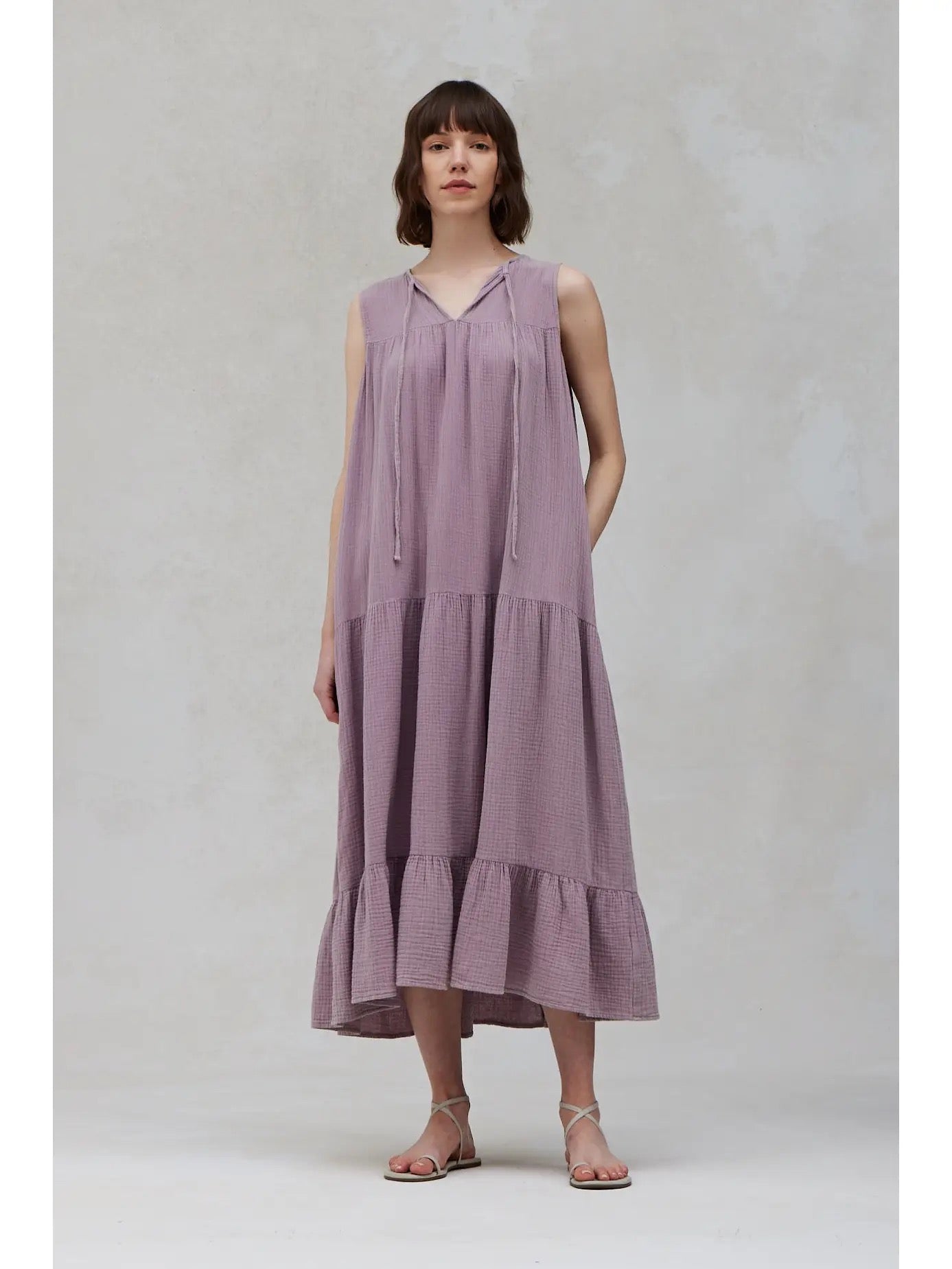 Breathable Cotton Double Gauze Sleeveless Dress for Women - Summer Casual Boho Maxi Dress for Beach, Vacation & Outdoor Activities