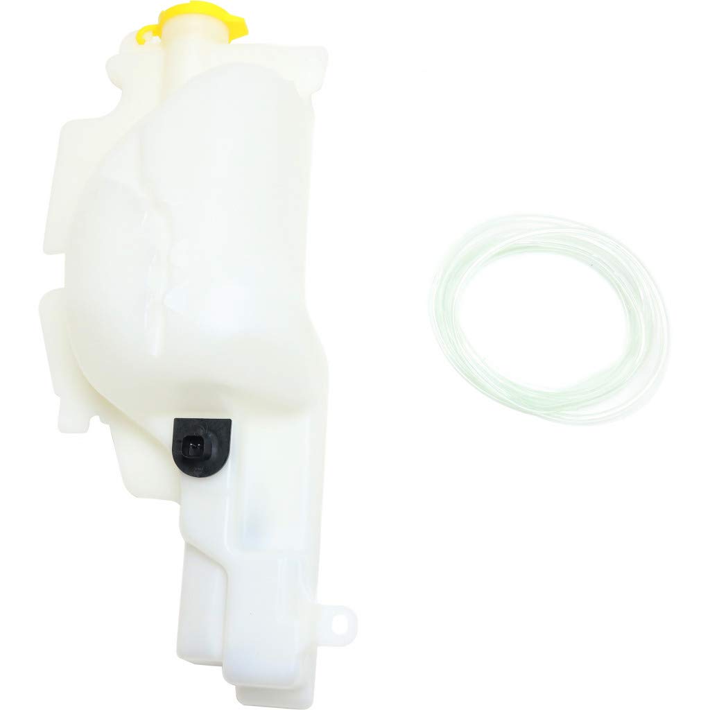 Dodge Ram 1500 2009-2010 Windshield Washer Reservoir with Pump, Cap & Fluid Level Sensor - White Plastic Replacement Part for CH1288200, 5152029AB - Perfect for Off-Roading & Winter Driving