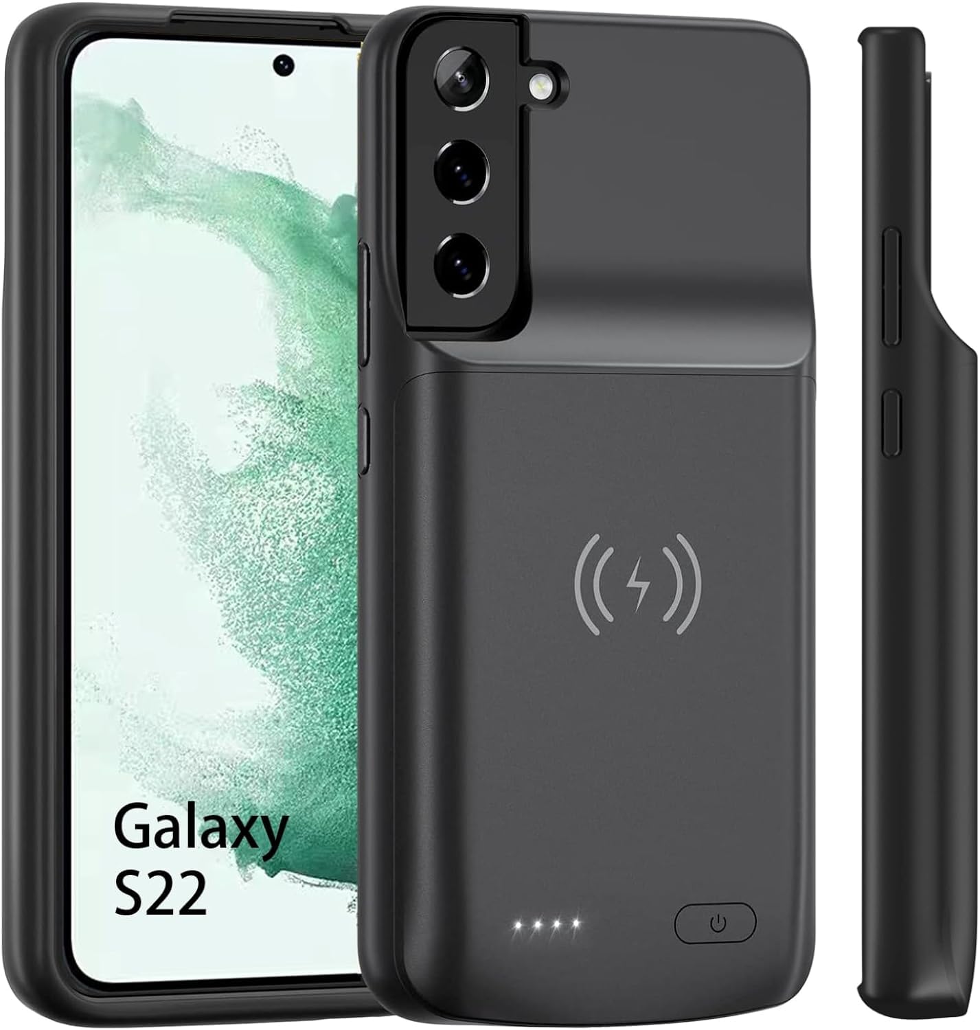 Samsung Galaxy S22 5G Battery Case (6.1 Inch) - 8000mAh Extended Charger with Qi Wireless & Fast Charging, Data Transfer Support - Perfect for Travel, Work & Outdoor Activities (2022 Model)