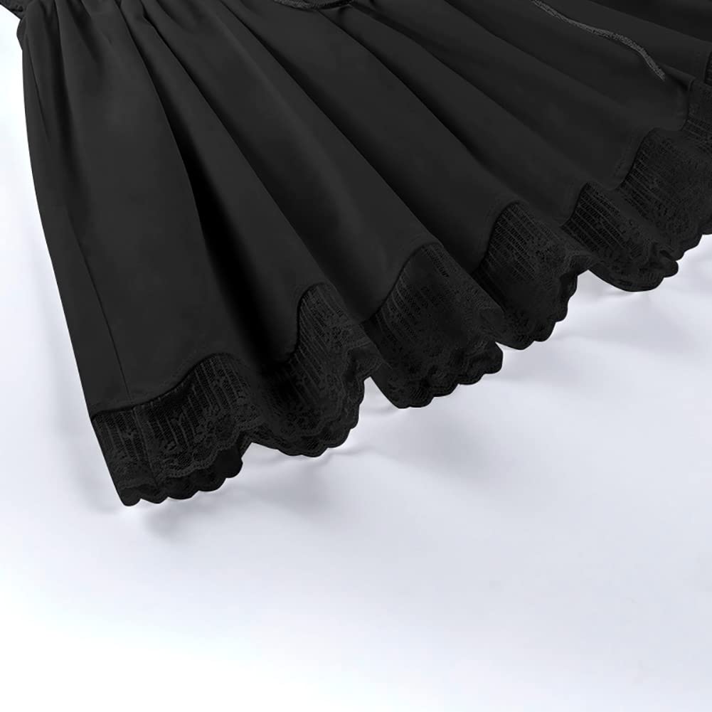 IKADEX Women's Gothic Lace Vintage Dress - Punk Grunge Style for Casual Wear, Cosplay, Cocktail Parties & Halloween Costumes | Perfect for Gothic Fashion Lovers & Alternative Outfits