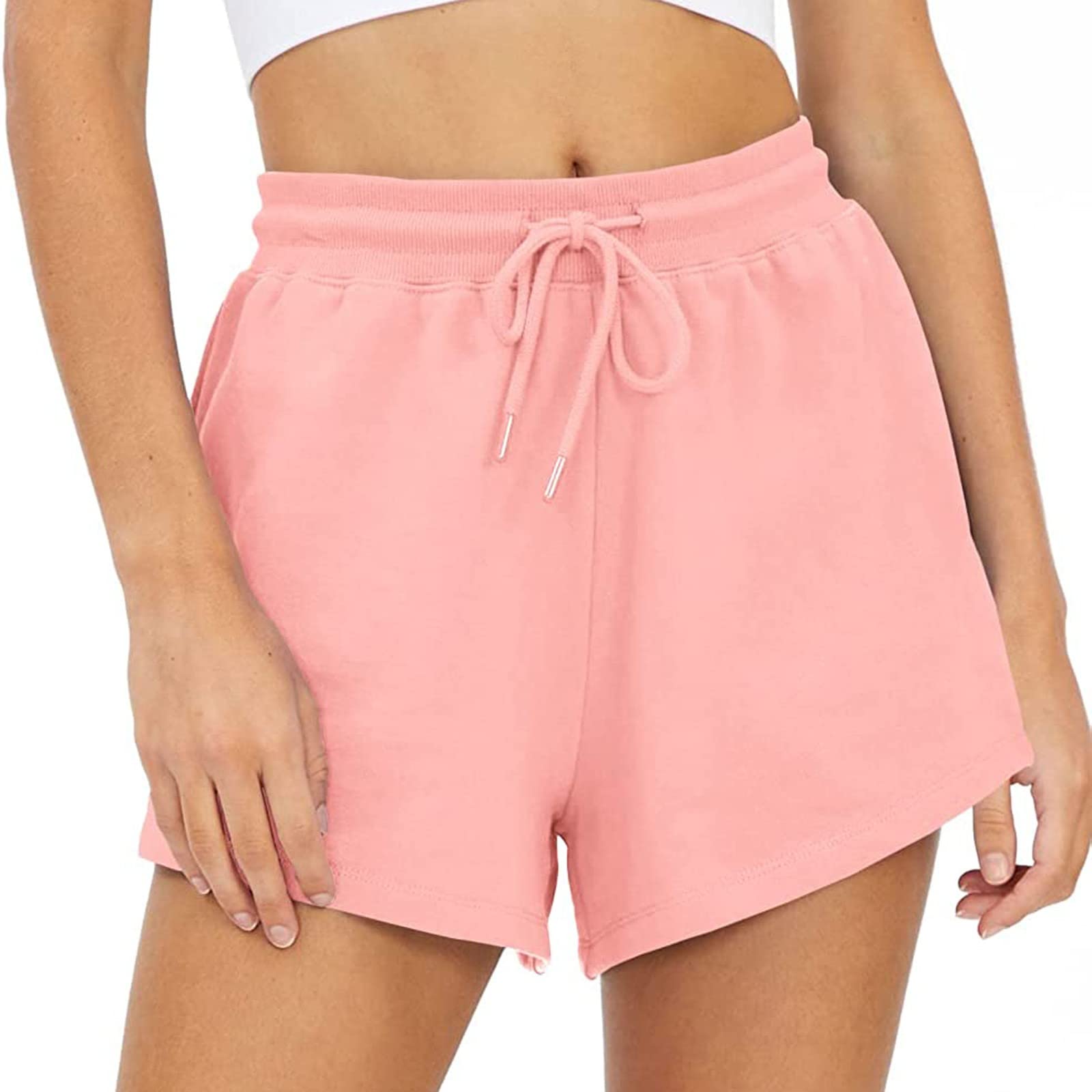 Ymosrh Women's Sweat Shorts - Fashion Pajama Bottoms with Elastic Waist & Side Pockets (Sizes S-XXL) | Perfect for Sleepwear, Lounge Wear & Summer Comfort