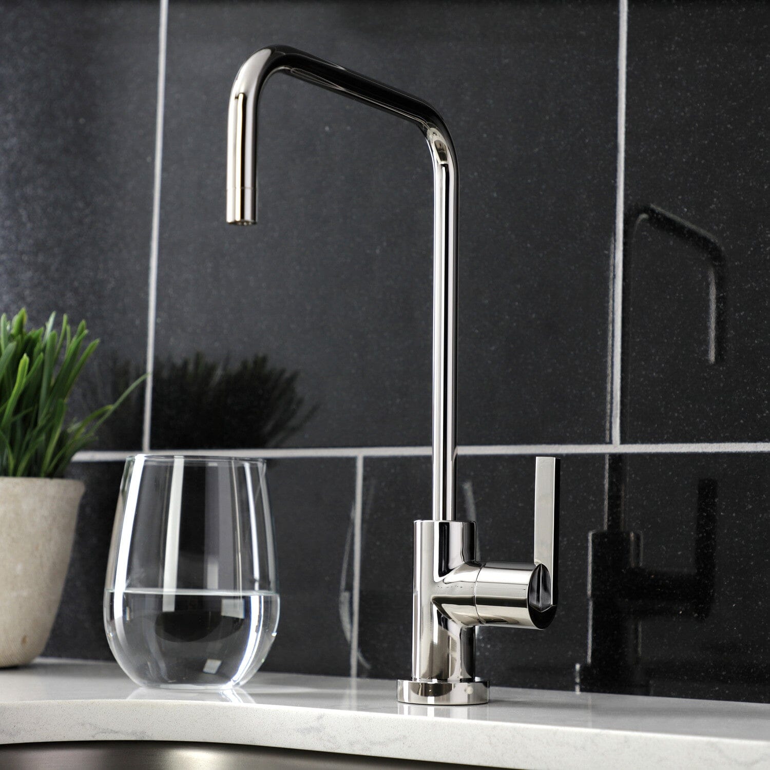 Continental Single Handle 1 Hole Deck Mount Water Filtration Faucet - Premium Filtered Drinking Water Faucet for Kitchen Sink | Perfect for Clean Drinking Water & Cooking
