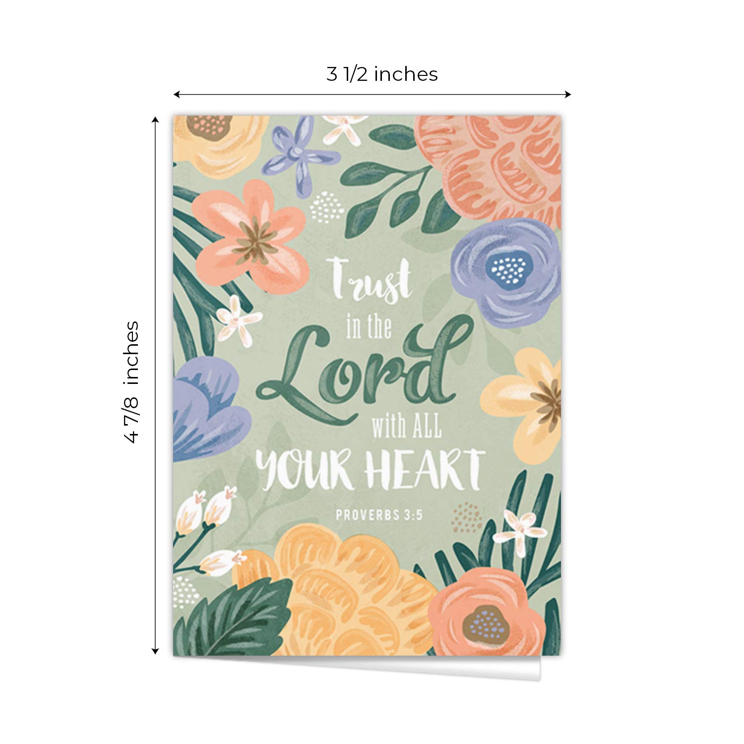 24 Pack Easter Baptism Religious Greeting Cards with Bible Verses - Floral First Communion & Confirmation Note Cards Set (3.5