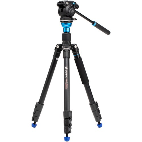 Benro Aero 2 PRO Aluminum Travel Video Tripod with Flip Locks - Lightweight & Compact Tripod for DSLR Cameras, Mirrorless Cameras, Vlogging - Perfect for Travel, Outdoor Photography & Video Shooting