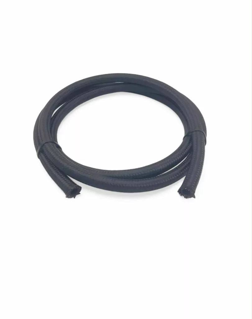 OBP CPE Lined Stainless Steel Braided Hose Black AN 12 - High Pressure Fuel Line for Automotive, Marine & Industrial Applications