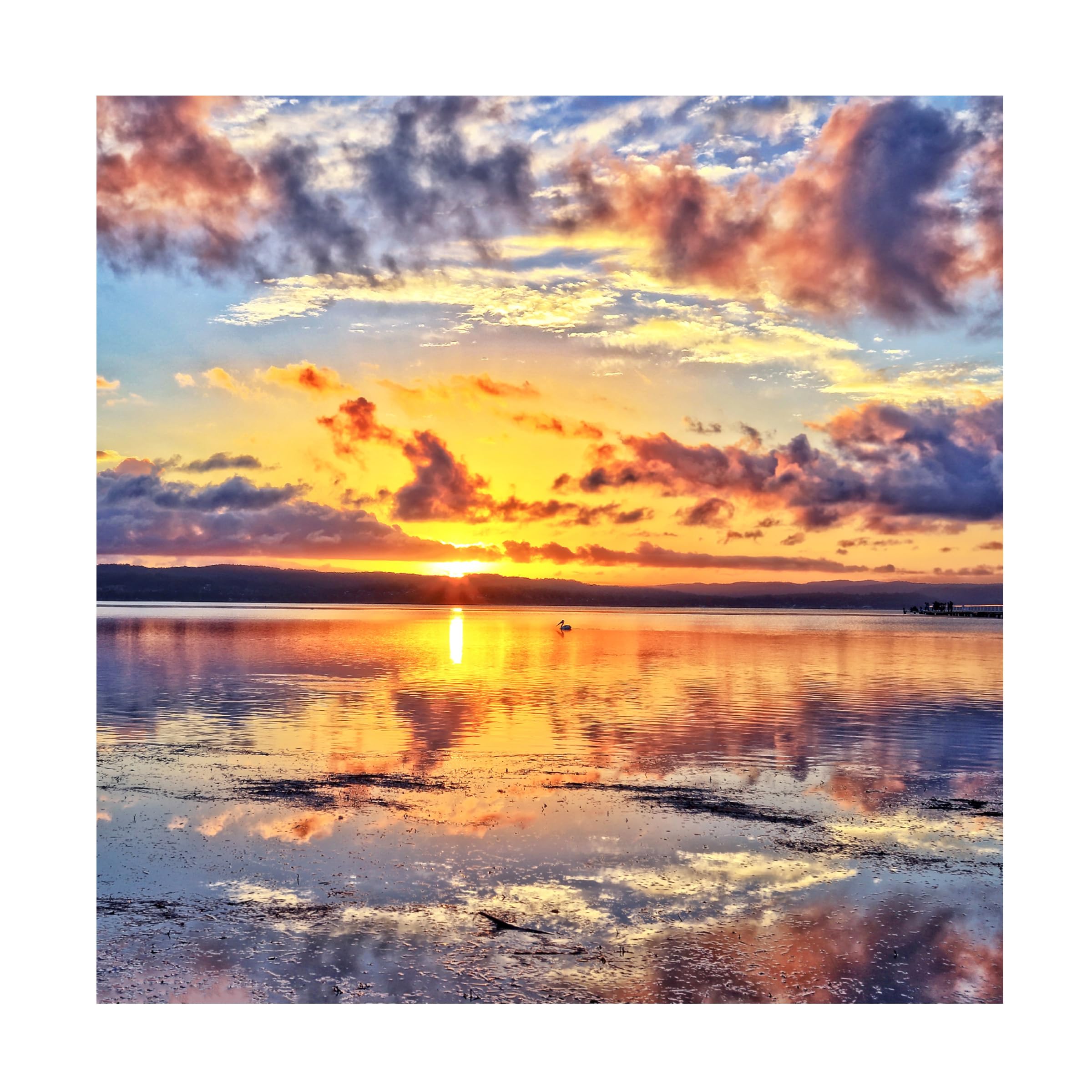 Trademark Fine Art 'Sunset In A Square' Canvas Wall Art by Beata Czyzowska - Modern Abstract Painting for Living Room, Bedroom & Office Decor