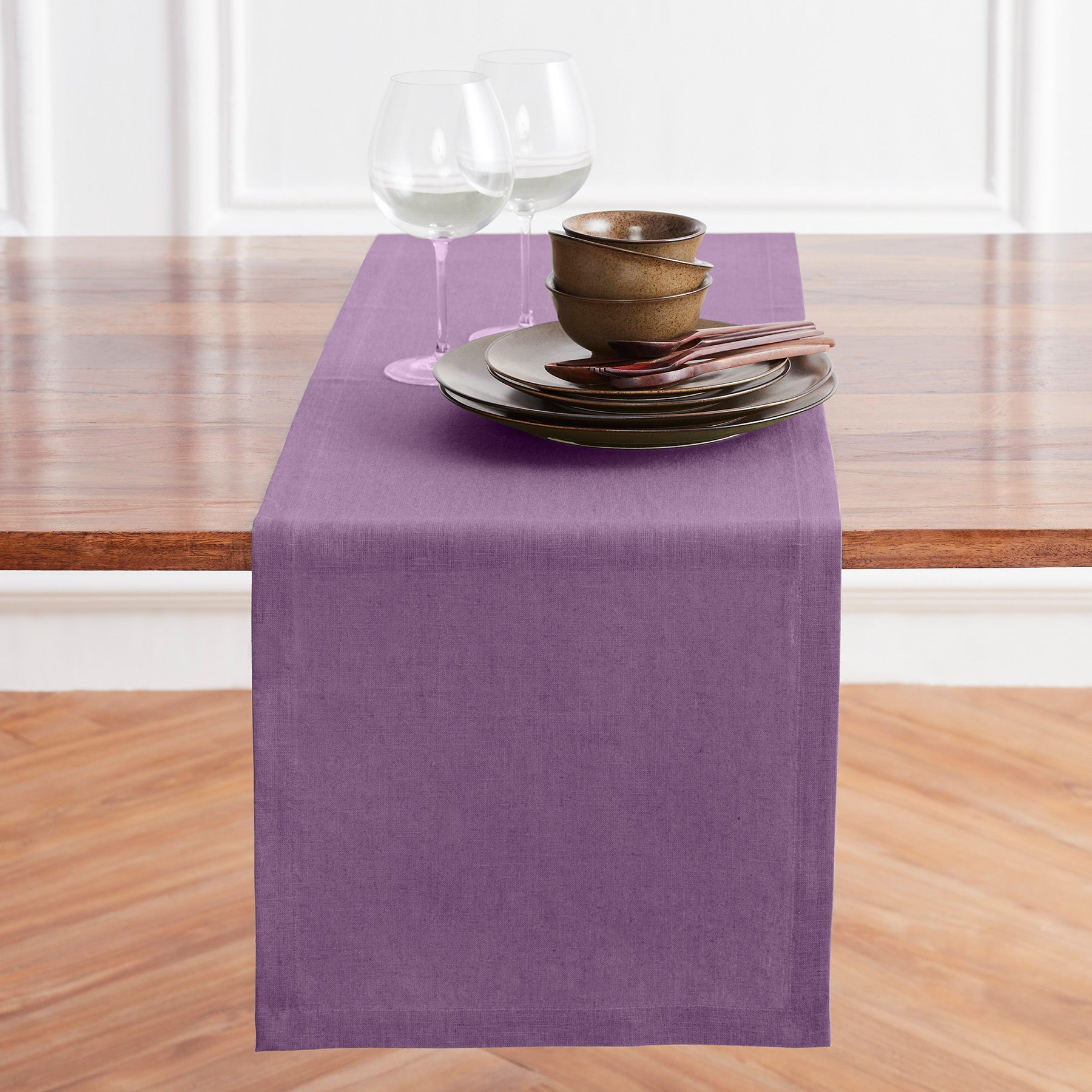 Elegant Diana Medium Weight Table Runner - Perfect for Dining Tables, Weddings, and Holiday Decor - 60-Inch Linen Table Runner for Stylish Home Decor