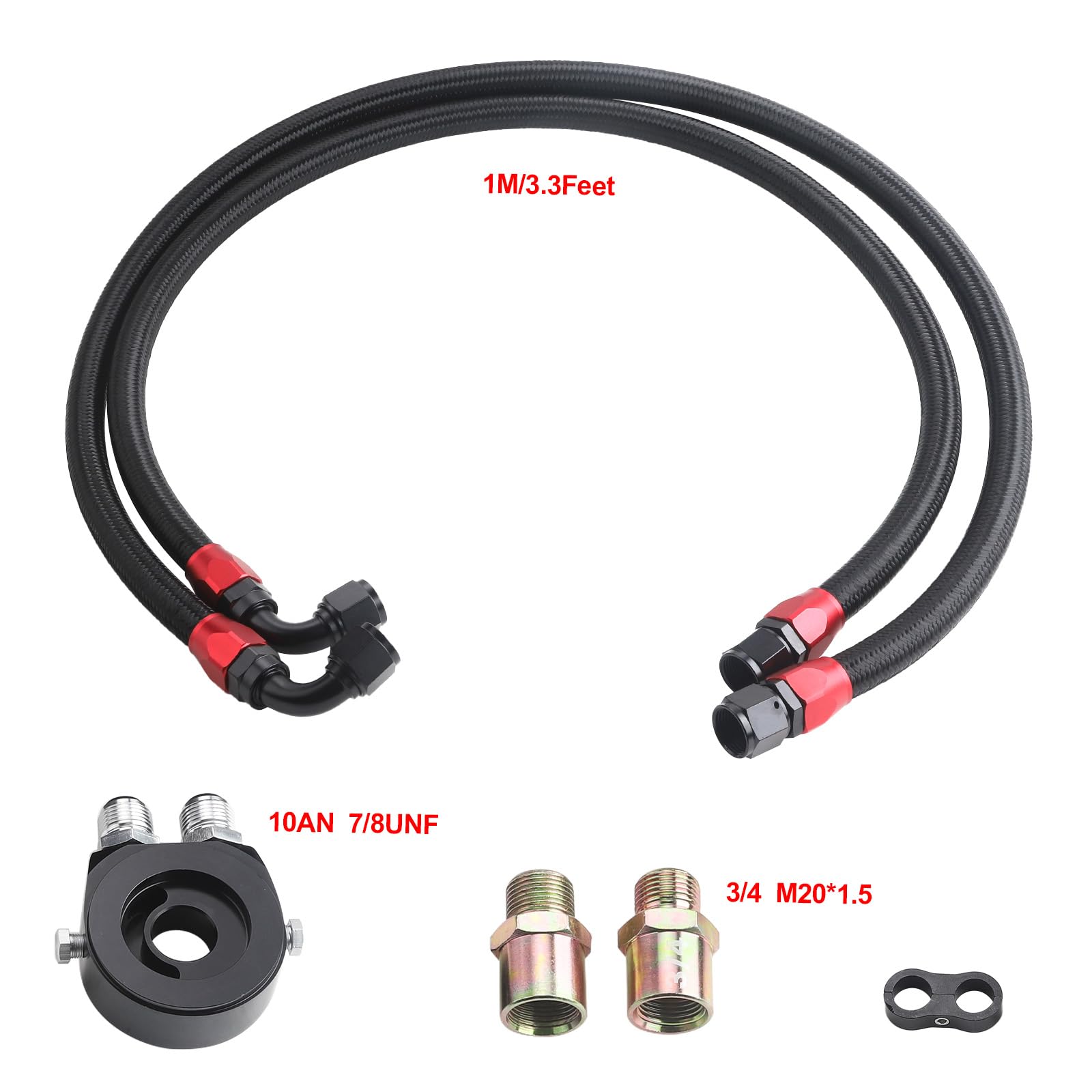 Universal 16 Row Oil Cooler Kit - 10AN Transmission Engine Cooler with Stacked Plate Aluminum Design for Racing & Performance Vehicles - Black British Radiator Oil Cooler Condenser - Perfect for High-Performance Engines, Track Racing & Off-Road Adventures
