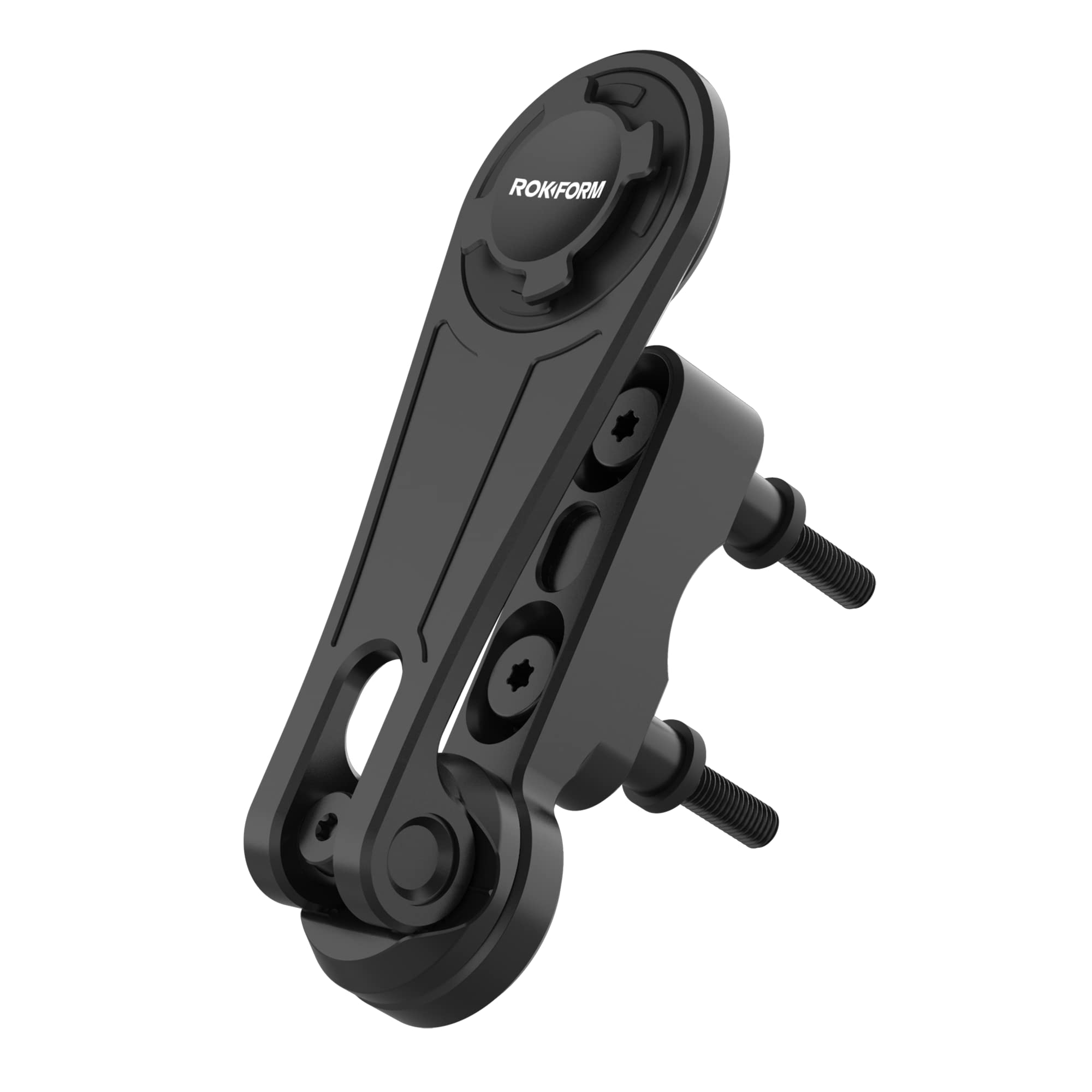 Rokform Universal Motorcycle Phone Mount - Compatible with Harley, Metric & Indian Cruisers | Quad Tab Twist Lock & Built-in Magnet for Secure Phone Attachment (Black) | Ideal for Adventure Riding, Commuting & Road Trips