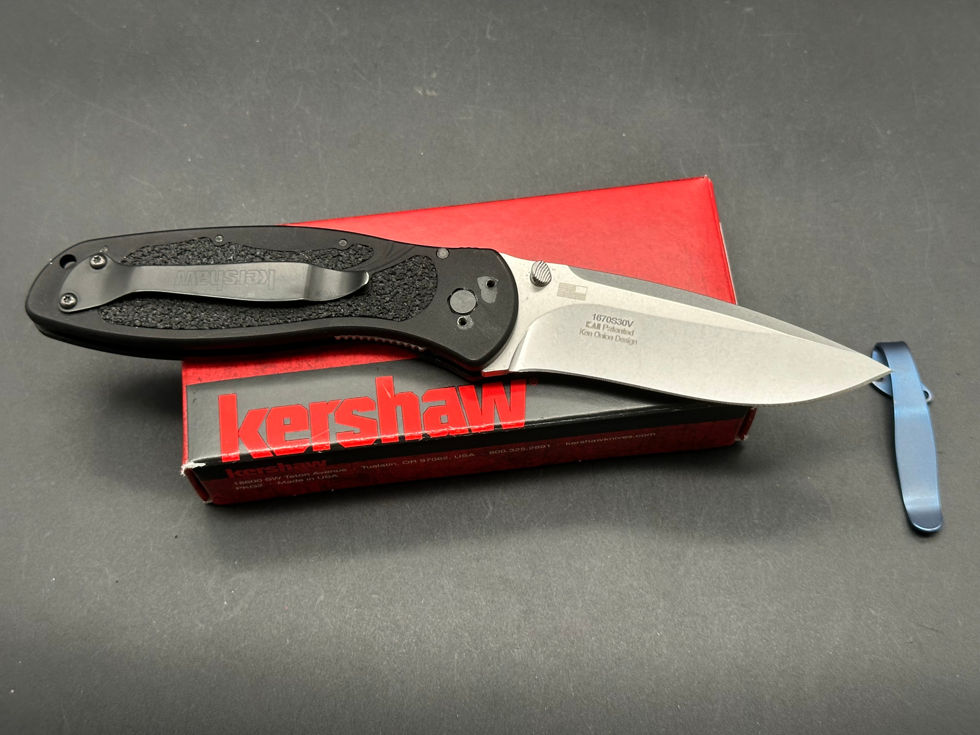 KERSHAW BLUR S30V Folding Pocket Knife - Aluminum Handle, Like New in Box (LNIB) | EDC, Outdoor, Camping & Survival Gear