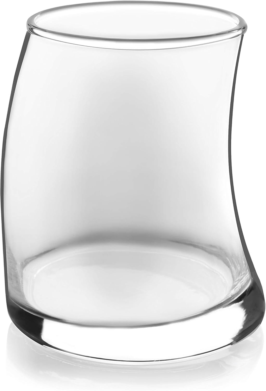 Libbey Swerve 16-Piece Drinking Glasses Set - Dishwasher Safe, Chip Resistant Everyday Glassware - Fun & Edgy Tumblers for Parties, Weddings & Special Events - Perfect for Cocktails, Iced Coffee & Home Entertaining