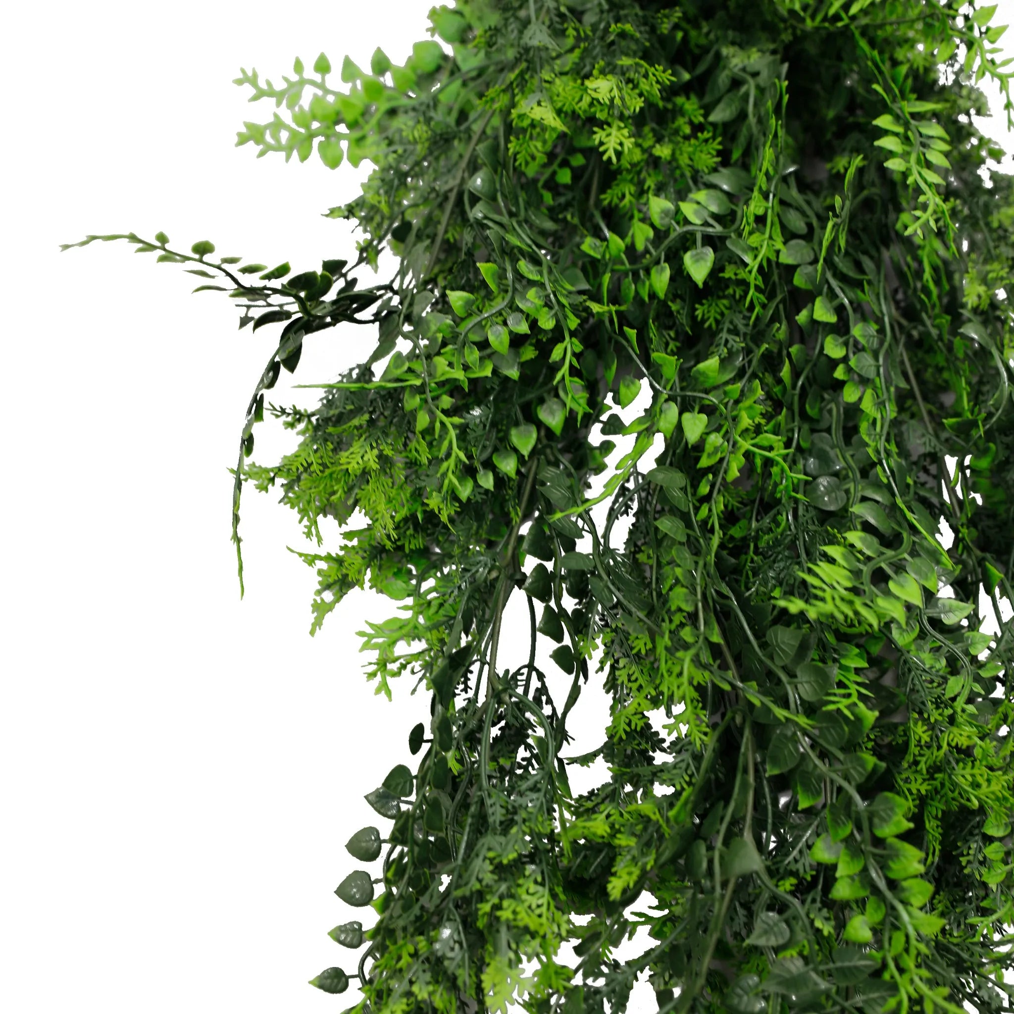 Mediterranean Fern Trailing Vine Artificial Plant - UV Resistant & Fire Rated (22cm x 76cm) - Perfect for Home Decor, Office, Wedding & Party Decoration