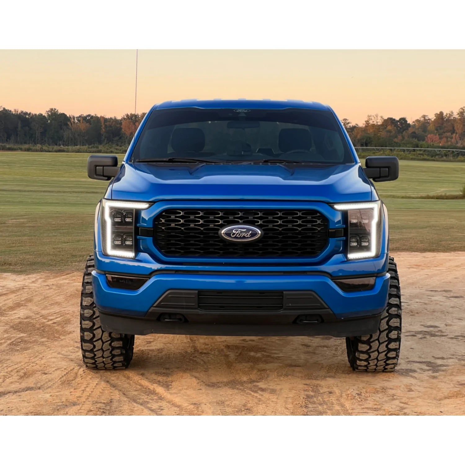 Ford F150 2021-2023 LED Headlights - Ultra Bright Hi/Low Beam, Smooth OLED DRL, Scanning Amber Turn Signals - Direct Replacement for OEM Halogen Headlights (Smoked/Black) - Upgrade for Night Driving & Off-Road Adventures