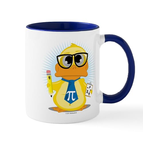 White/Navy Inside - Math Teacher Duck Mug