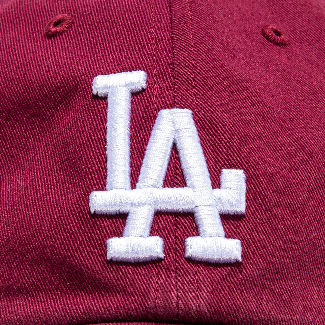 47 Brand Los Angeles Dodgers Cleanup Adjustable Baseball Cap - Cardinal Red - One Size Fits Most - Perfect for Game Day, Outdoor Sports & Casual Wear