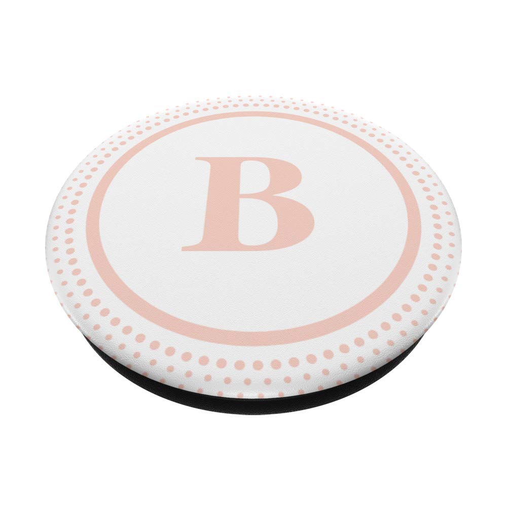 B Cinderella Pink Monogram PopSocket - Swappable Phone Grip for iPhone, Samsung & Tablets - Perfect for Daily Use, Travel & Selfies