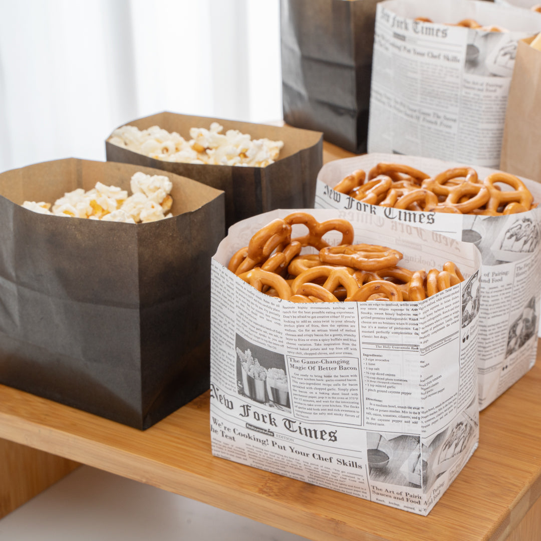 Eco-Friendly Newsprint Paper Snack Bags 4