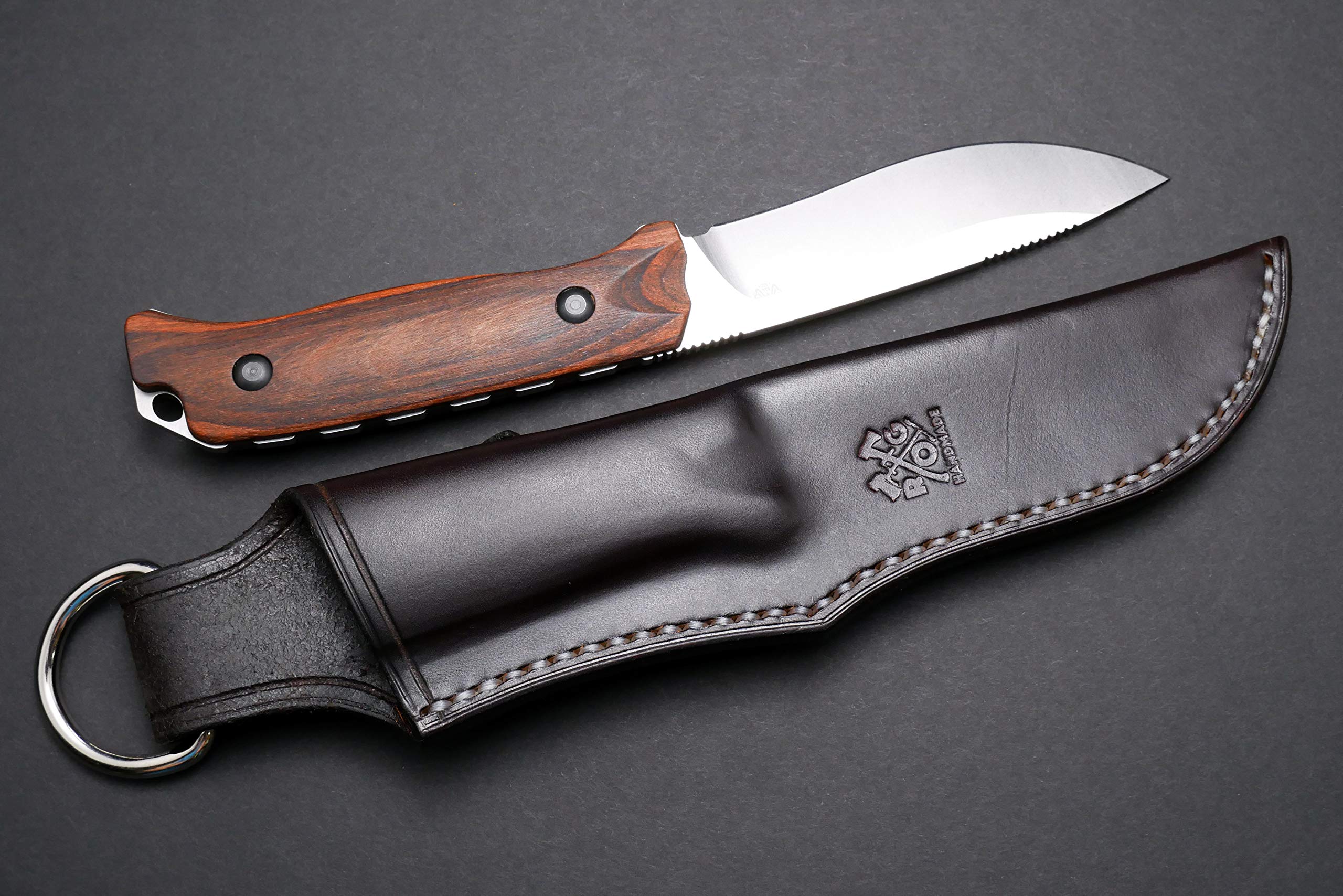 Handmade Custom Leather Sheath Cover Holster for Benchmade Saddle Mountain Skinner Knife - Perfect for Hunting, Camping & Outdoor Adventures