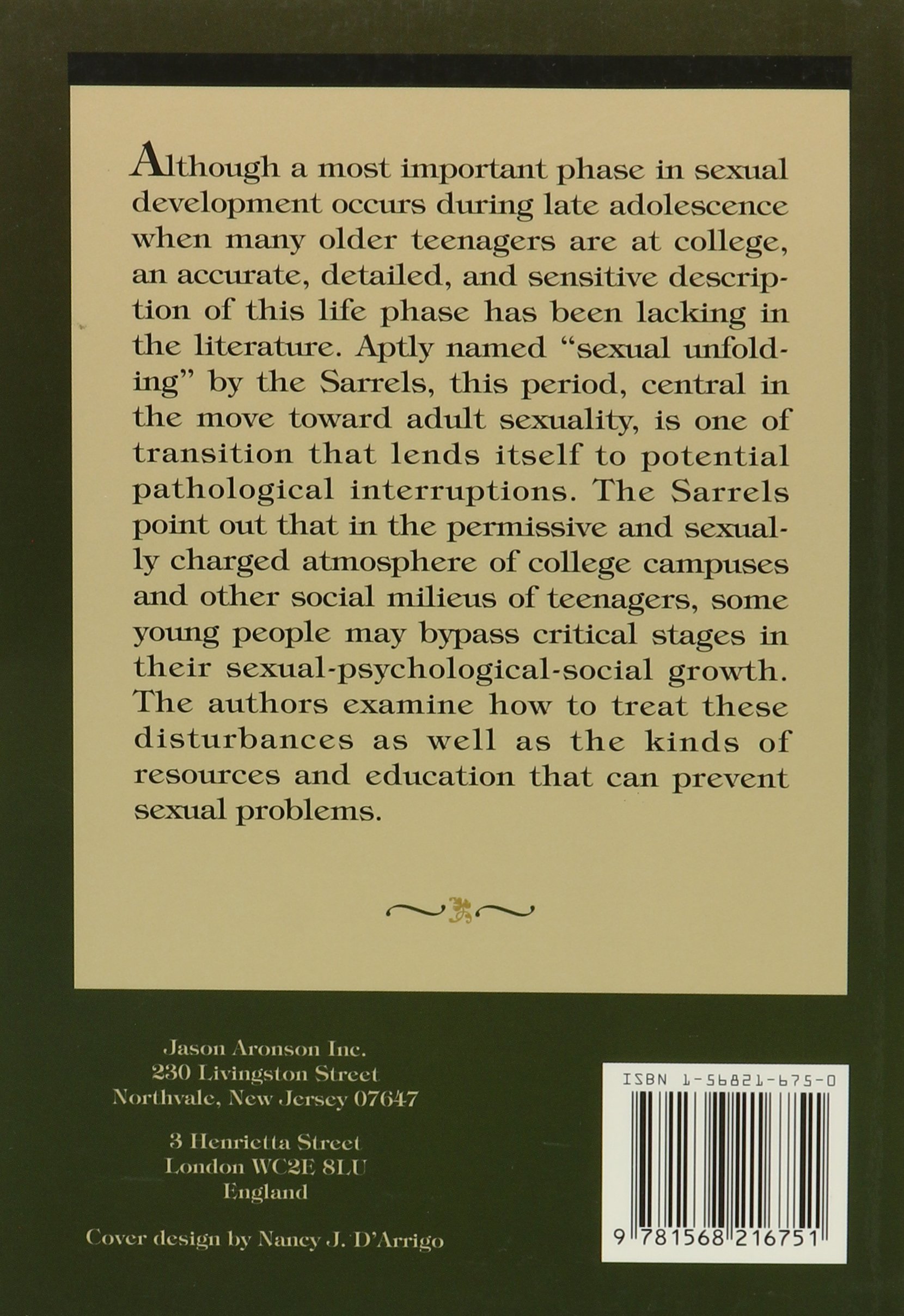 Sexual Unfolding: Guide to Sexual Development & Therapy for Late Adolescence - Master Work Series | Teen Counseling, Psychology Education, Clinical Reference