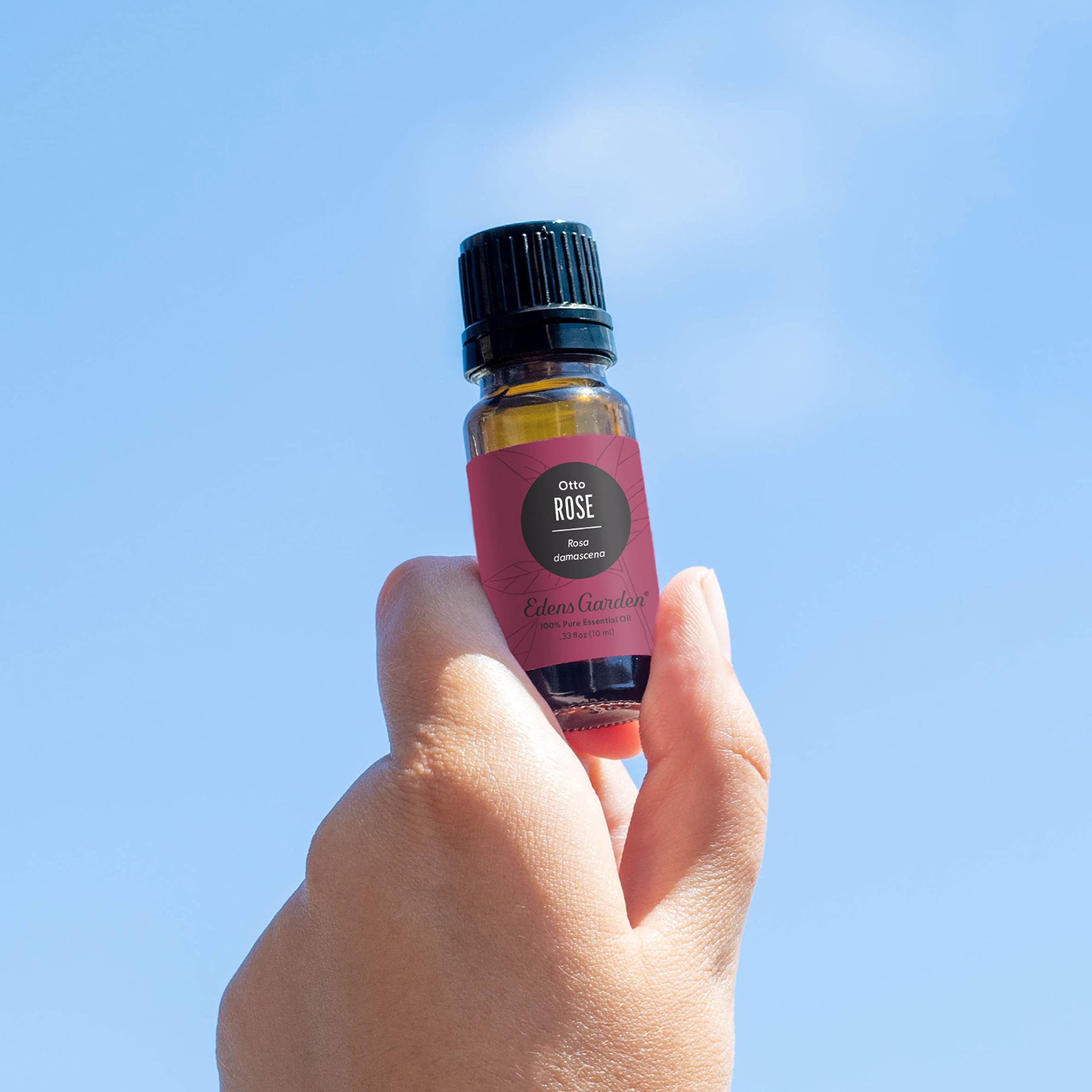 Edens Garden 100% Pure Rose Otto Essential Oil - Premium Grade, Undiluted & Natural for Aromatherapy - Perfect for Diffusers, Skin Care, Facial & Hair Treatments (10ml/0.33 fl oz) - Relaxation, Massage & Home Spa Use