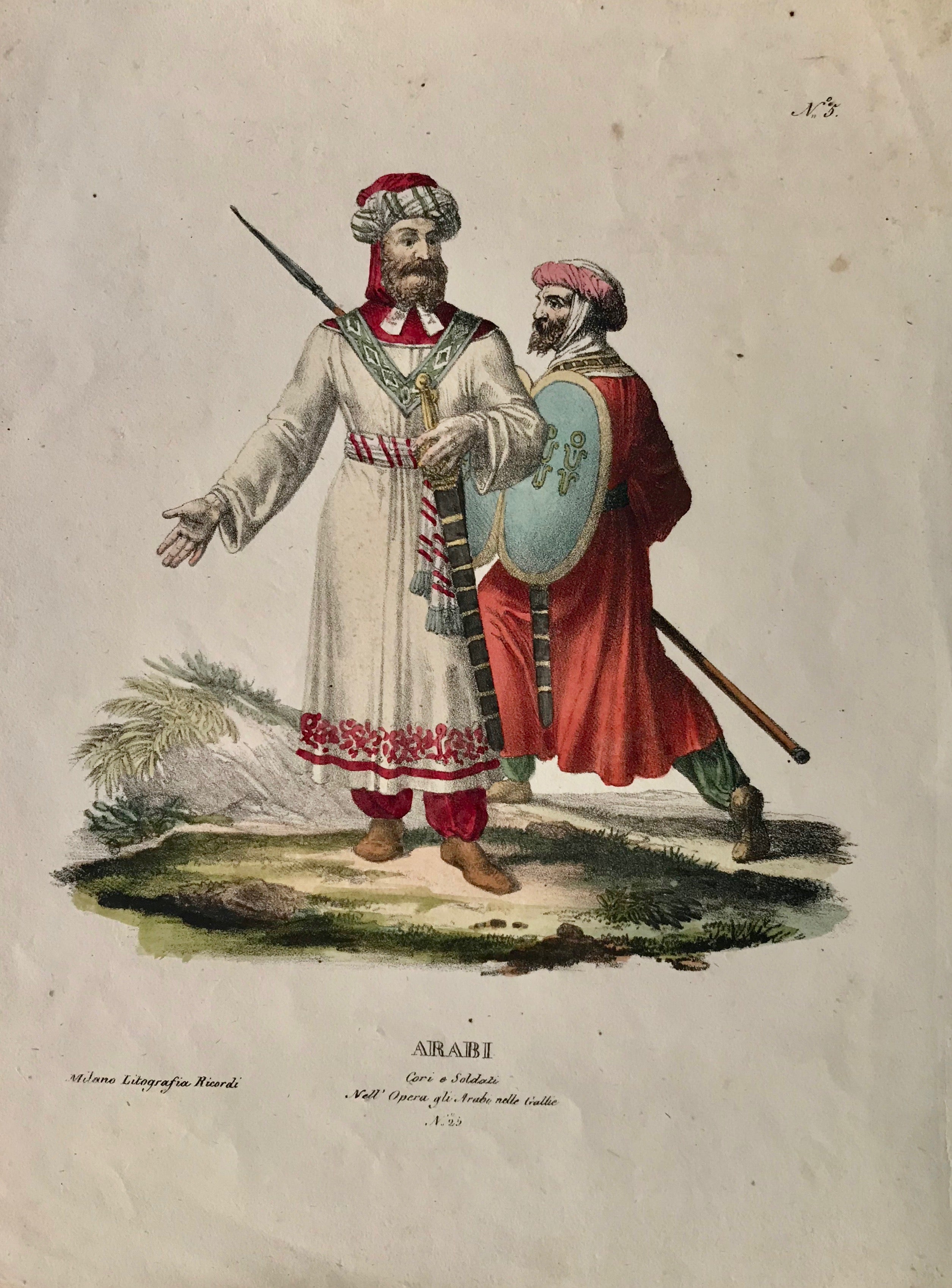 1799 Italian Clothing Design Stencils - Set of 2 (Nobleman & Arab Soldiers) for Historical Costume Making & Art Projects