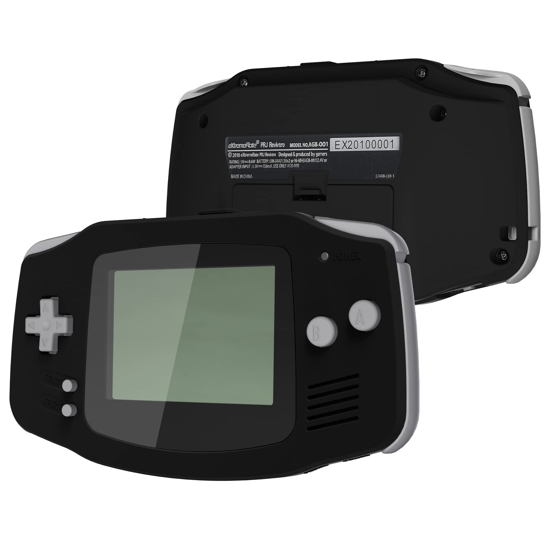 eXtremeRate Black Soft Touch Replacement Shell Full Housing Cover Buttons for Gameboy Advance GBA - Compatible with IPS & Standard LCD Screens - DIY Gaming Console Upgrade - Perfect for Retro Gaming Enthusiasts & Modders (Console & IPS Screen Not Included)
