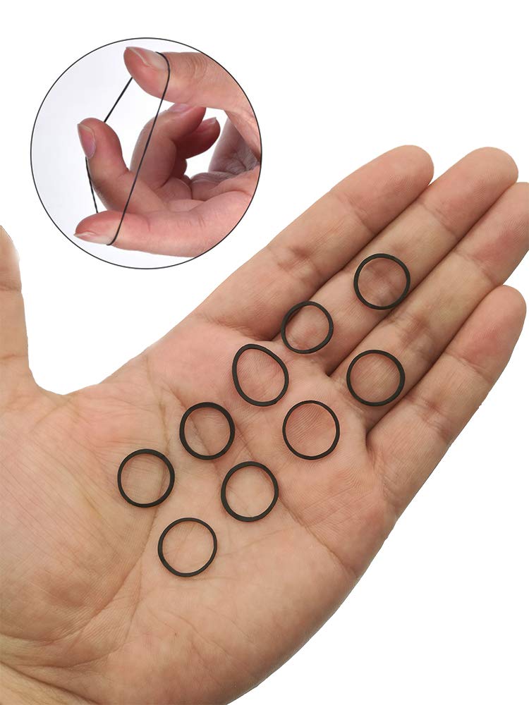 Premium Mini Rubber Bands for Hair - 1100pcs Soft Elastic Tiny Black Hair Bands for Kids, Braids & Wedding Hairstyles | Perfect for DIY Hair Accessories, Crafts & Office Use