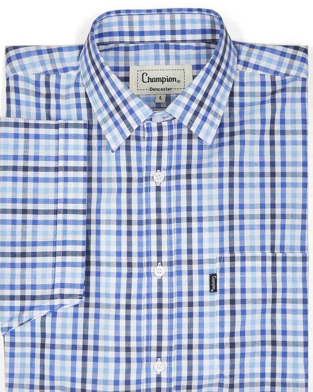Champion Doncaster Men's Short Sleeve Casual Shirt - Breathable Cotton Tee for Everyday Wear, Gym & Outdoor Activities