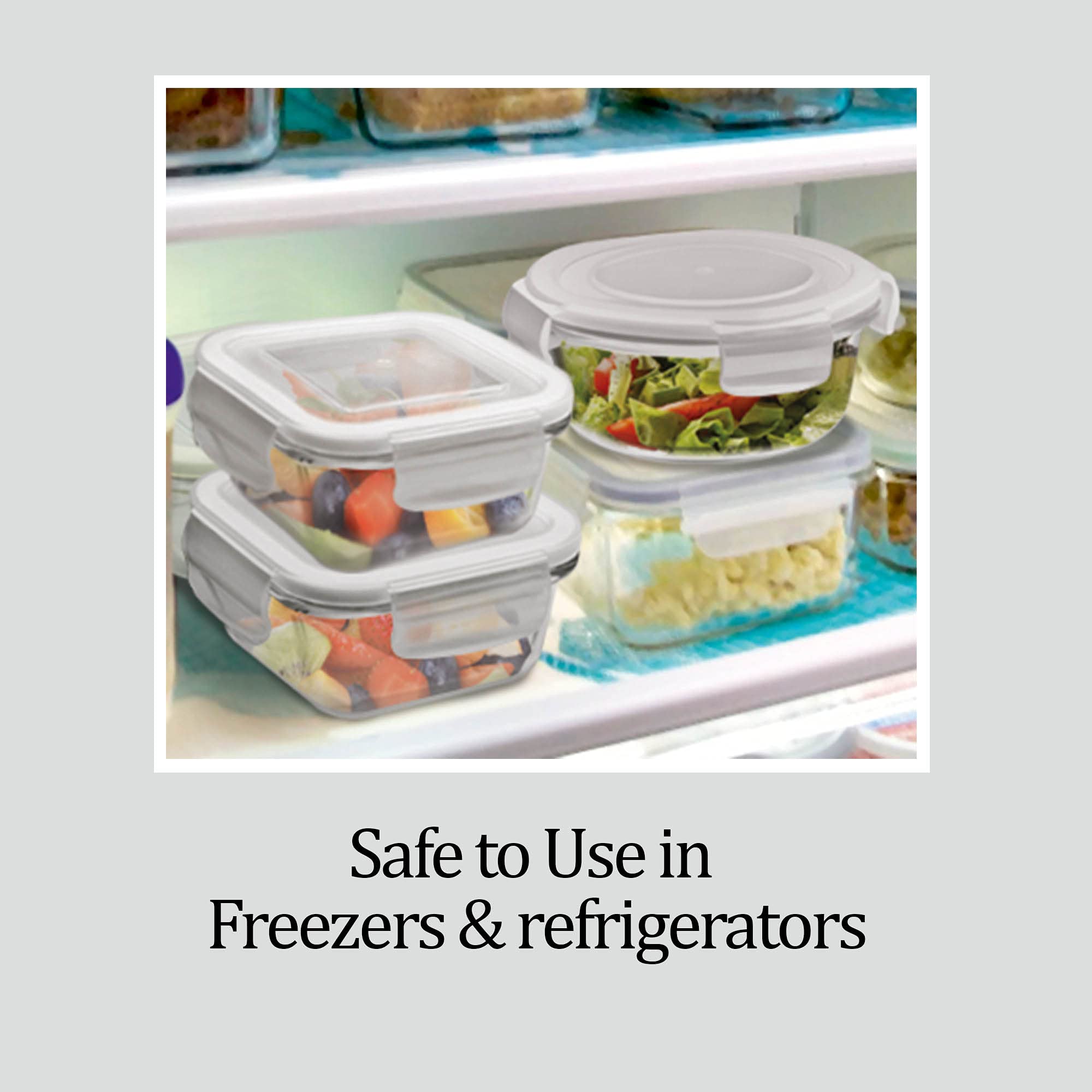 MILTON Treo Hi Borosilicate Glass Clip Fresh Round Food Storage Container Set of 2 (400ml Each) - Airtight, Microwave, Oven, Refrigerator & Dishwasher Safe, BPA Free, Stackable | Perfect for Meal Prep, Leftovers & Pantry Organization