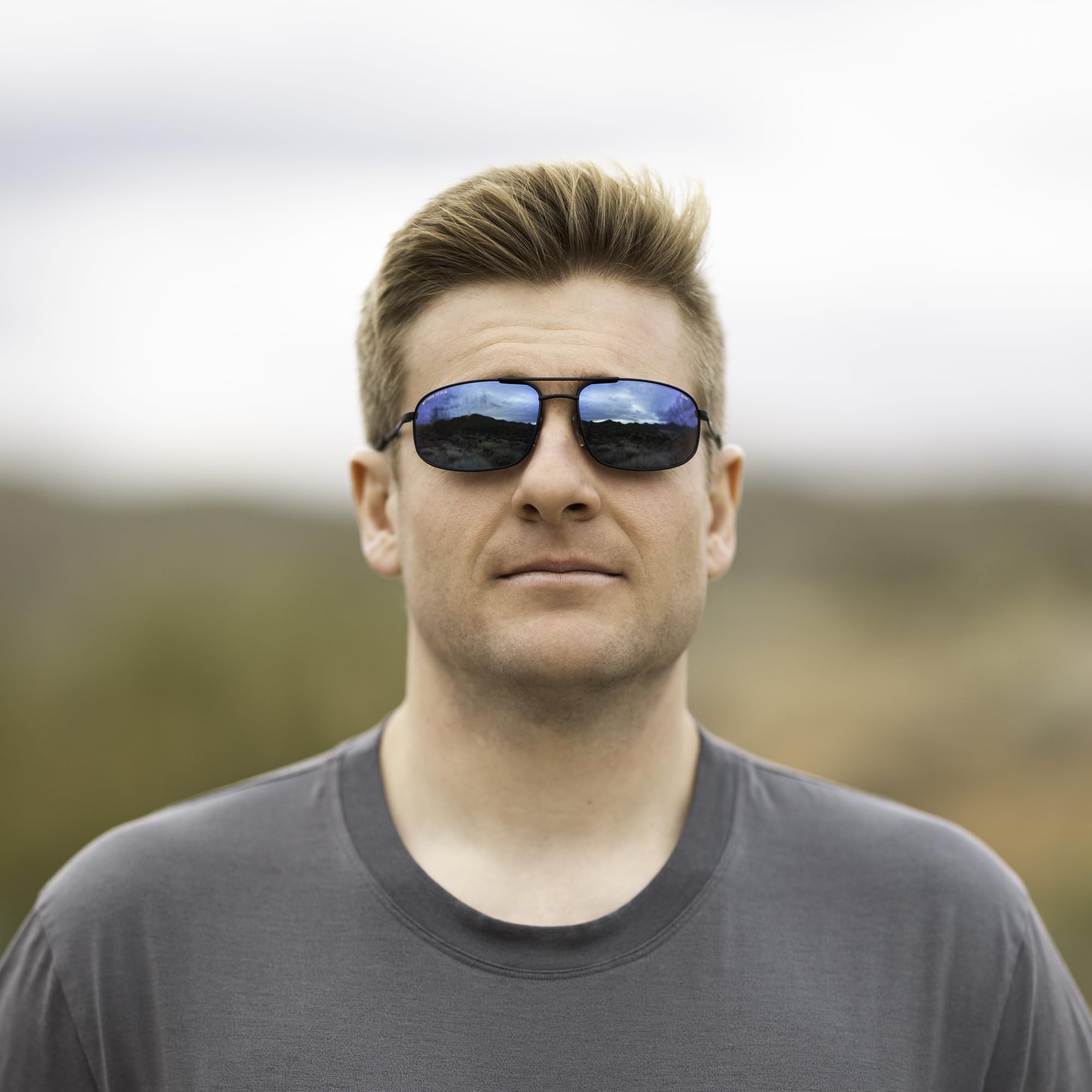 Method Seven Patriot SKY9 Aviation Sunglasses for Pilots - Polarized Aviator Glasses with UV Protection, Lightweight & Durable Frame - Perfect for Flying, Driving, and Outdoor Activities