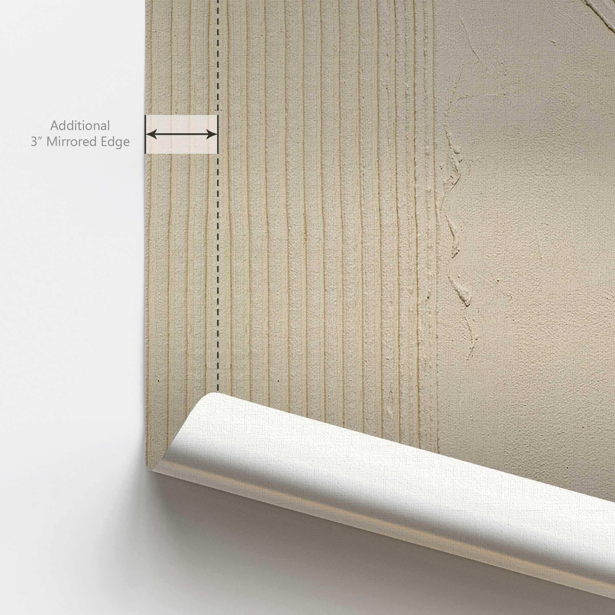 Beige Abstract Echoed Curves Canvas Wall Art Print - Modern Home Decor for Living Room, Bedroom & Office