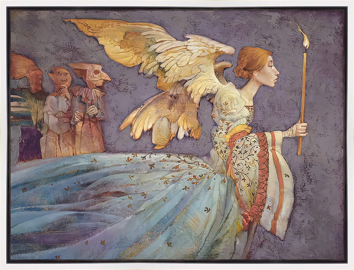 Angel Gallery Wrap Canvas - Premium Hand-Painted Artwork for Home & Office Decor - Perfect for Living Room, Bedroom, and Wall Art Display