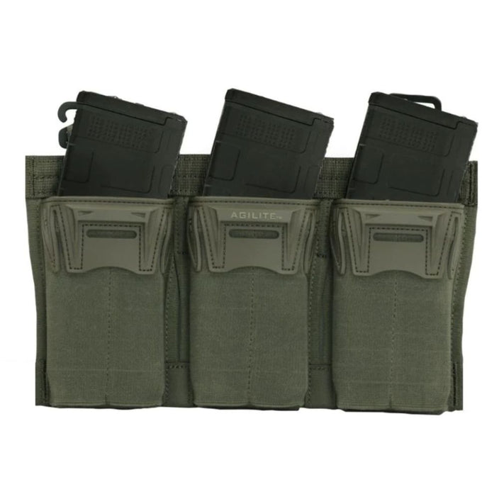 Agilite Pincer Placard - Tactical Triple Magazine Pouch for AR15, M4 & AK47 | Military-Grade MOLLE Compatible Chest Rig | Perfect for Airsoft, Hunting & Outdoor Adventures