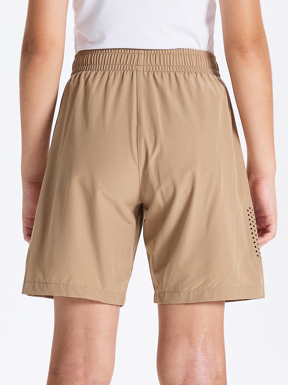 DEVOROPA Youth Boys Athletic Running Shorts - Lightweight Quick Dry Sports Workout Gym Hiking Shorts with Zip Pockets & UPF 50+ Sun Protection - Perfect for Jogging, Training, and Outdoor Activities