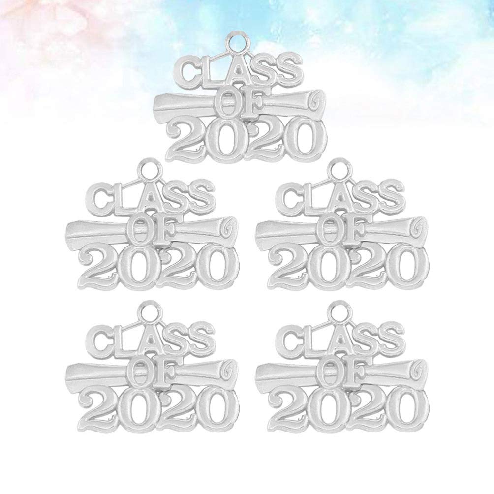 PRETYZOOM 5-Piece Creative Graduation Pendant Set - Class of 2020 Commemorative Keepsake for Graduates - Perfect for Graduation Ceremonies, Yearbook Signings & Alumni Gifts